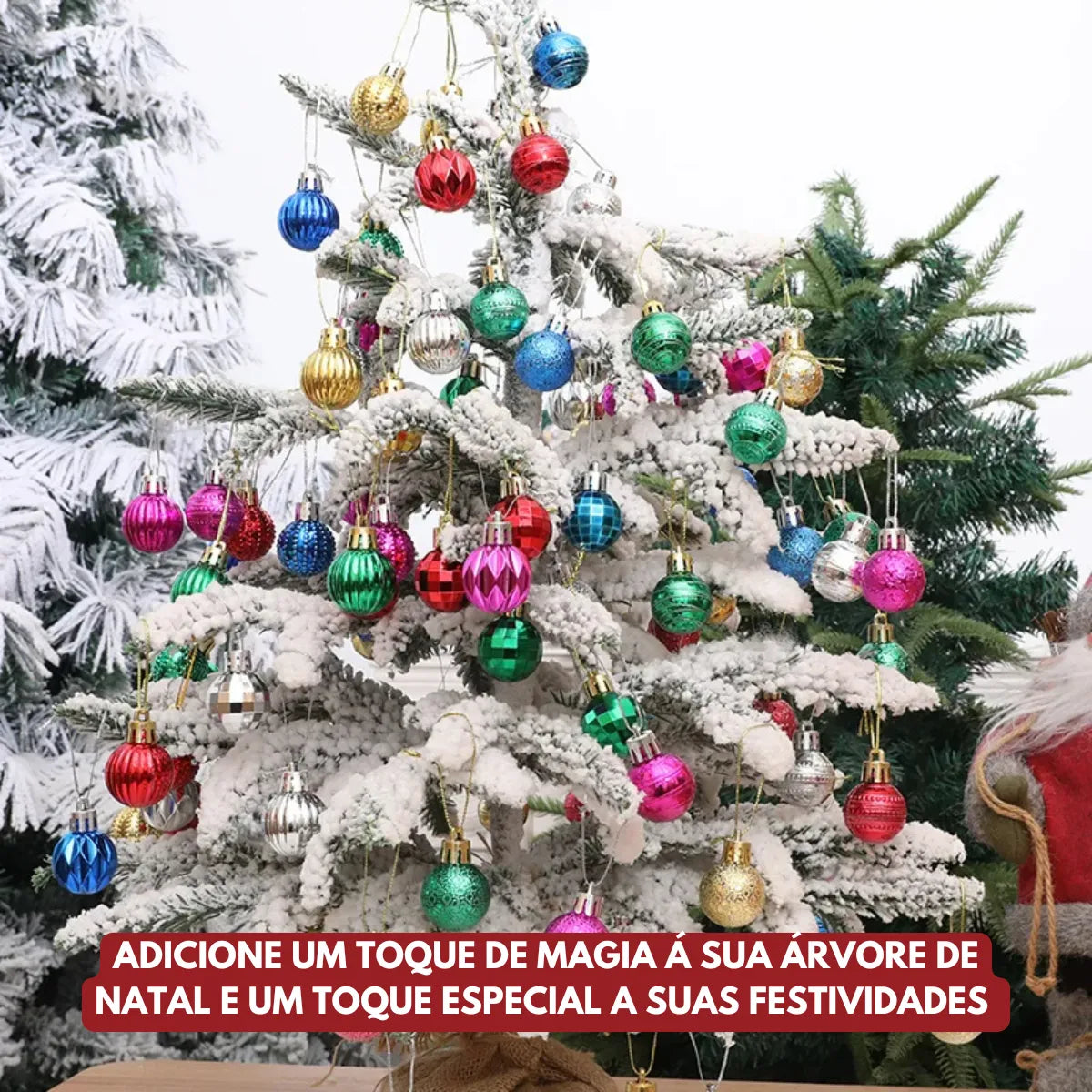 Kit 30 Bolinhas De Natal Enfeites Para Árvore Natal 3cm