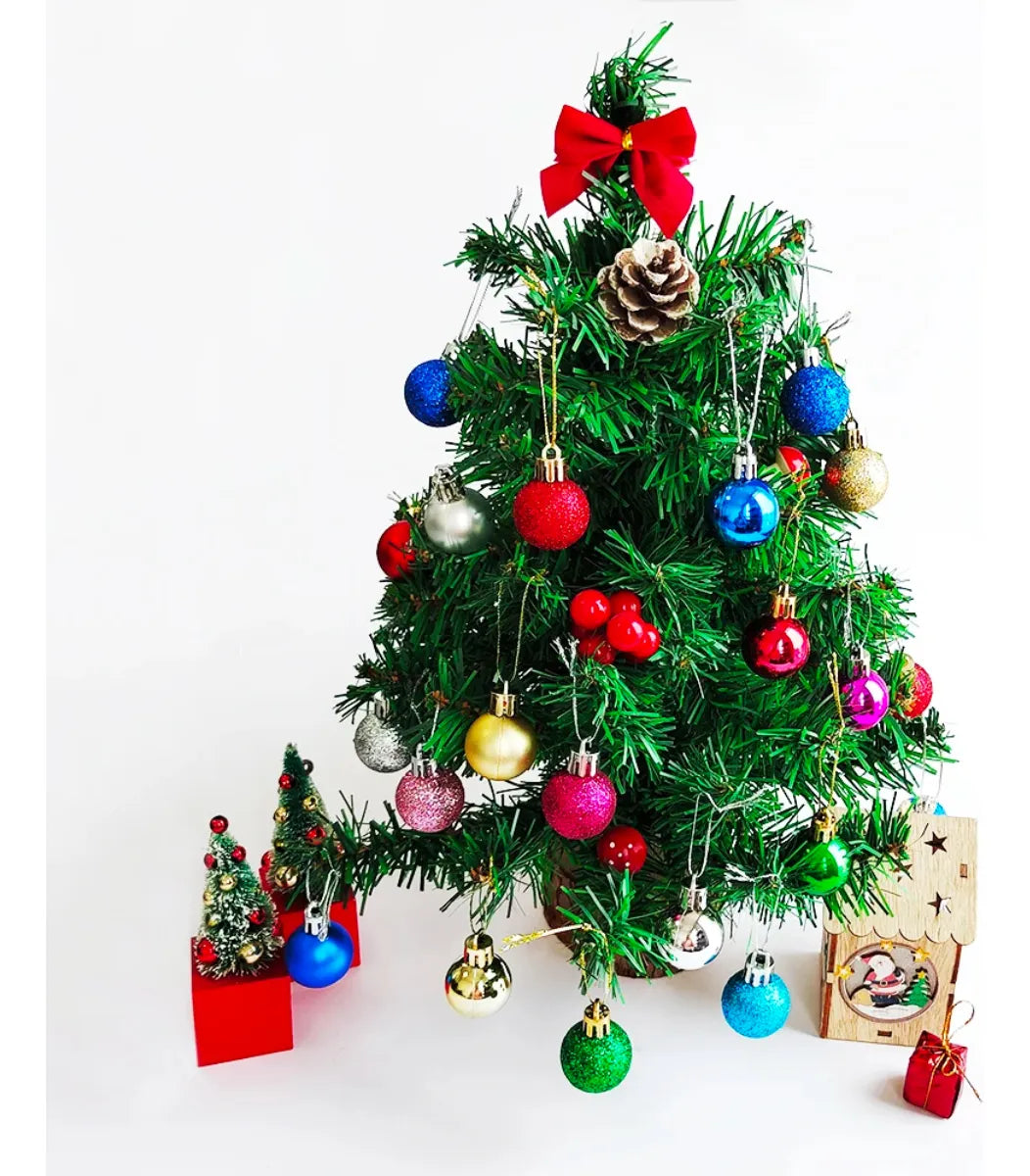 Kit 30 Bolinhas De Natal Enfeites Para Árvore Natal 3cm