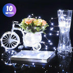 Cordão Fio De Fada 10m 100 Leds Enfeite Natal Branco Quente