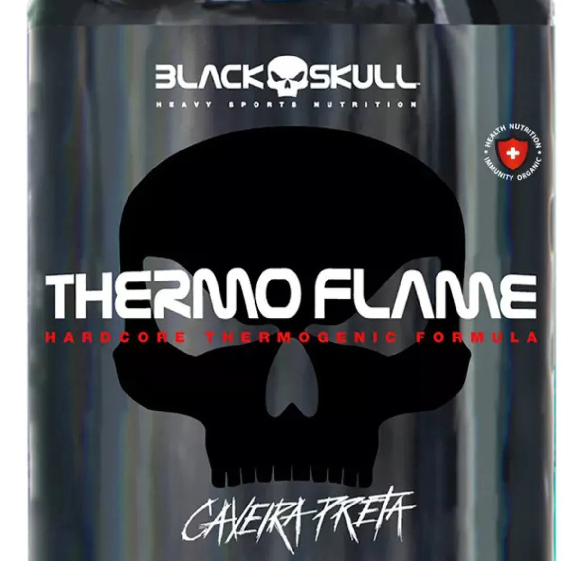Termogênico em cápsula Black Skull Thermoflame em pote de 96g 120 caps Sem sabor