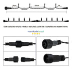 Cordão 100 Leds Com Strobo Prova D'água 10 Metros Natal Cor Das Luzes Branco-quente