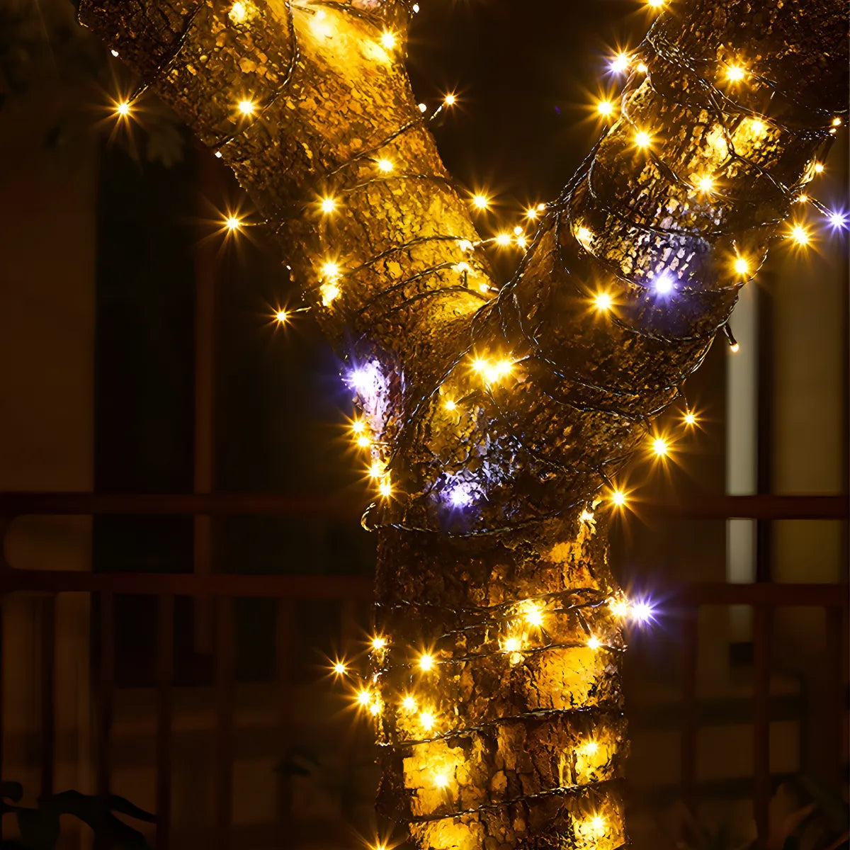 Cordão 100 Leds Com Strobo Prova D'água 10 Metros Natal Cor Das Luzes Branco-quente