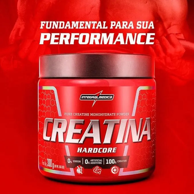 Creatina Hardcore 100% Pura 300g IntegralMédica
