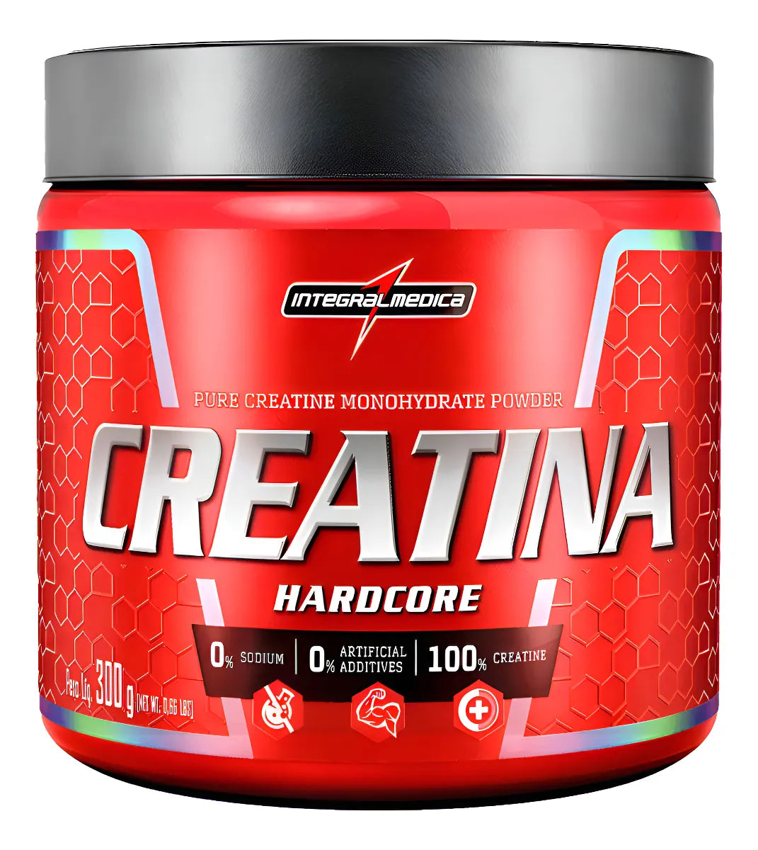 Creatina Hardcore 100% Pura 300g IntegralMédica
