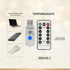 Cortina De Led 3x3m Com 300 Leds Brancas Fria, Decoração De Natal, Ano Novo, Casamento, Festas E Eventos Especiais Controle Remoto, 8 Modos, Fio De Cobre Para Quartos, Varandas, Janelas