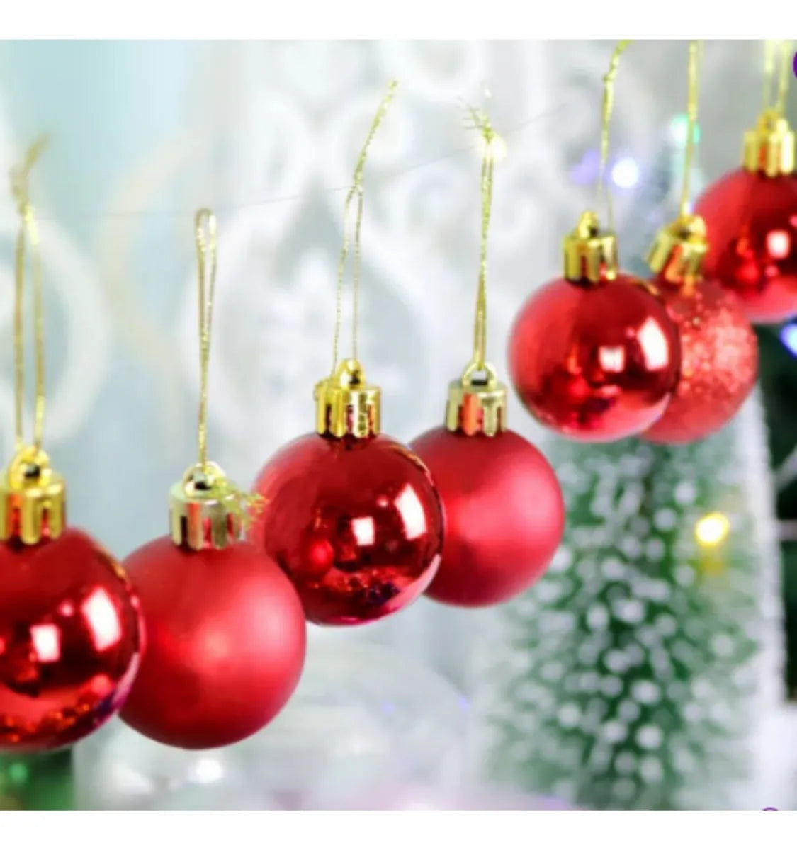 Kit 8 Bolas De Natal Enfeite Arvore Mistas 8cm Grande Premium