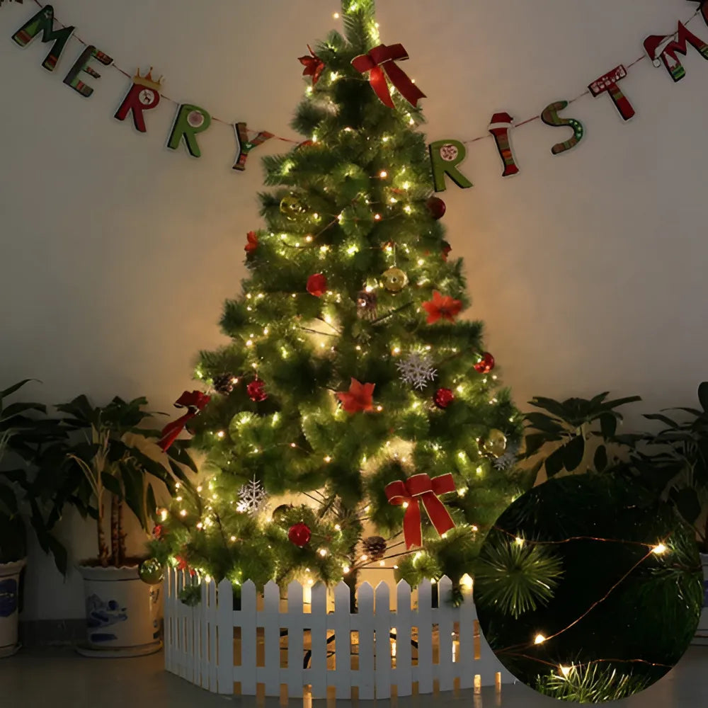 Fio Fada Cordão De Led 3m 30 Leds 3 Funções Pilha Branco Quente - Marca Camperluz