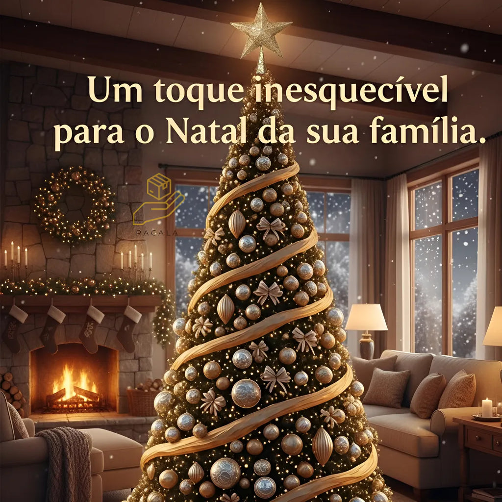 Estrela Ponteira Enfeite Luxo Topo Árvore De Natal 25x20cm Racala