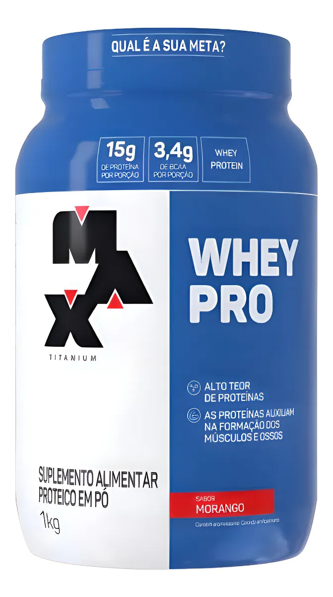 Whey Pro Max Titanium Protein Pro Com Bcaa E Aminoácidos 1kg