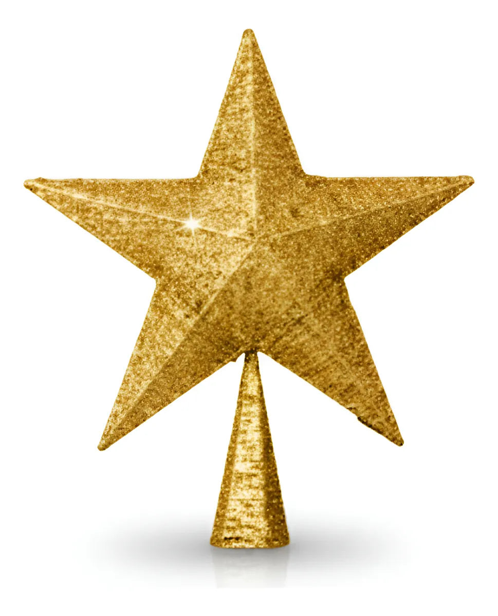 Estrela Ponteira Enfeite Luxo Topo Árvore De Natal 25x20cm Racala