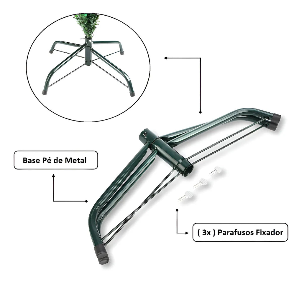 Taira Home Árvore De Natal Alemã Verde 1,50m 560 Galhos Pinheiro