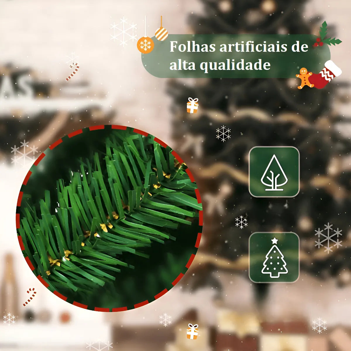 Taira Home Árvore De Natal Alemã Verde 1,50m 560 Galhos Pinheiro