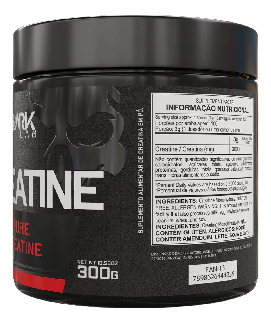 Creatina Monohidratada em Pote 300g 100% Pura Dark Lab