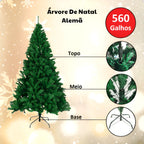 Taira Home Árvore De Natal Alemã Verde 1,50m 560 Galhos Pinheiro