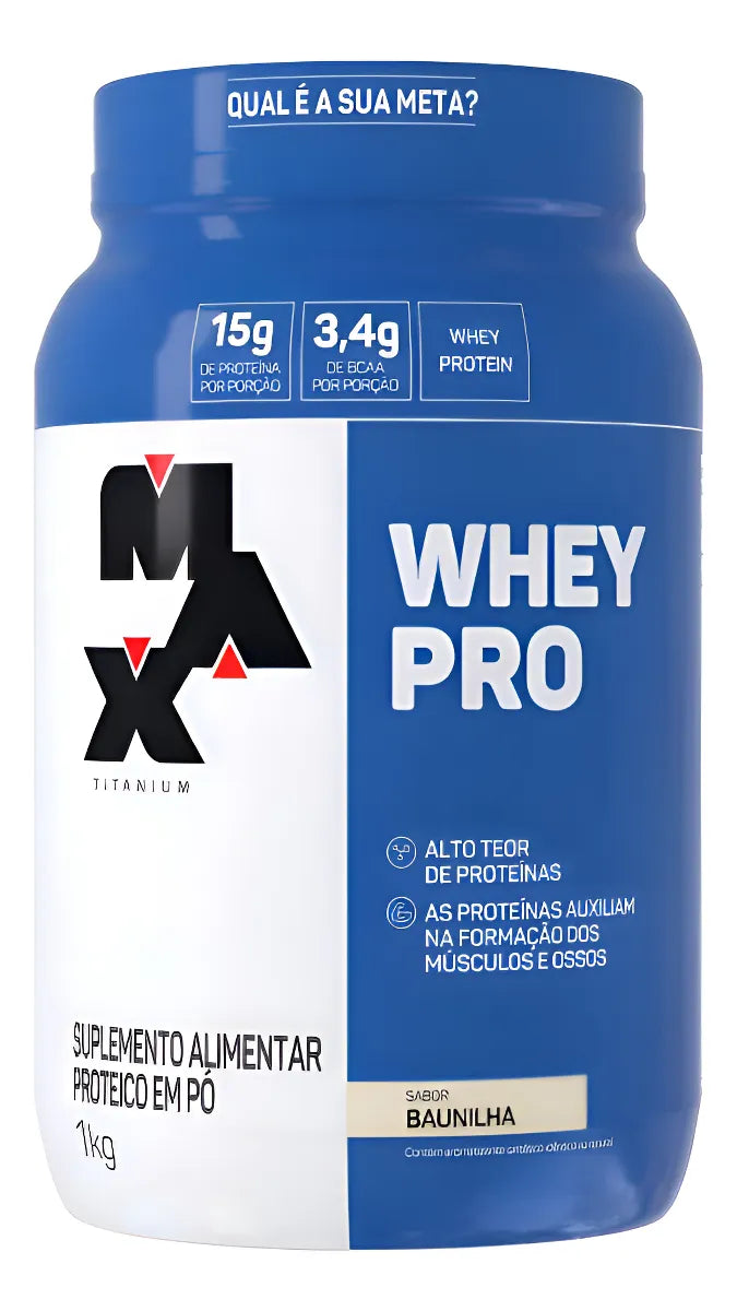 Whey Pro Max Titanium Protein Pro Com Bcaa E Aminoácidos 1kg
