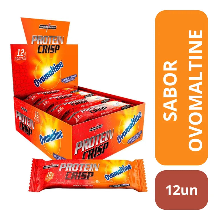 Barra de Proteína Crisp Bar Ovomaltine 12 unidades Integralmédica