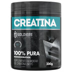 Creatina Monohidratada Pote 300g 100% Pura Importada Soldiers Nutrition Suplemento Performance Muscular Força